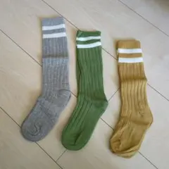 キッズ靴下 3足セット ハイソックス 14-16cm