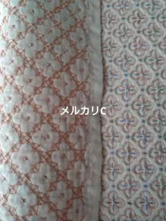 刺し子ふきん完成品 さくら模様（ピンク）のサムネイル