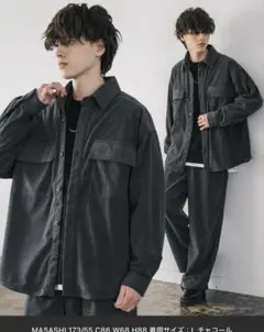 【セットアップ】コーデュロイCPOシャツジャケット＆イージーワイドパンツ