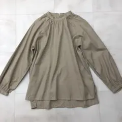 Melan Cleuge スタンドカラー オーバーサイズ ギャザー シャツ Lのサムネイル