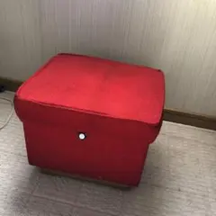 赤色ファブリックスツール　昭和レトロ