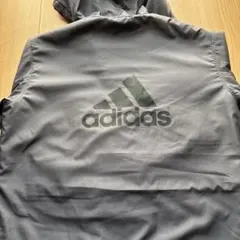 美品　adidas ベンチコート グレー　140cm サッカー　アディダス