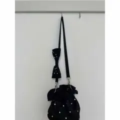 factory omotoドット柄メッシュショルダーバッグ リボン美品 factory omotoドット柄メッシュショルダーバッグ リボン美品 - メルカリ