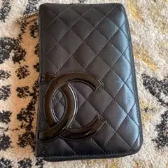 CHANEL シャネル 正規品 カンボンライン ラウンドファスナー 長財布