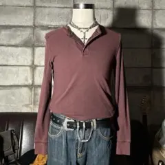 ヘンリーネック　グランジ　ロンT サーマル　Vネック　C-BOY ワッフル　平成