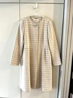 【美品：定価64,900円】LAISSEPASSEノーカラーレディツイードコートのサムネイル