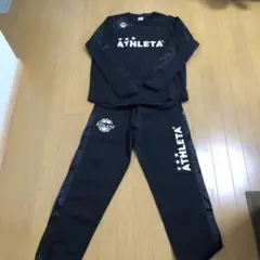 ATHLETA ブラック ウィンドブレーカー トラックパンツ セットアップ