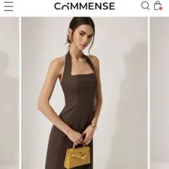 COMMMENSE ダークブラウン ハルタードレス