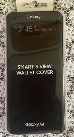 Galaxy A41 スマート S ビュー ウォレットカバー　black