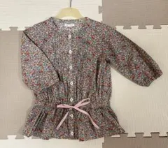 花柄シャツ カットソー チュニック ペプラム