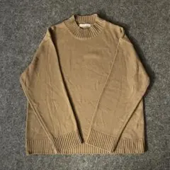vitage モックネック ニット セーター 無地　cityboy ブラウン