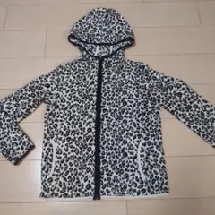 レオパード柄 フリースジップアップパーカー（フード付き）ユニクロ