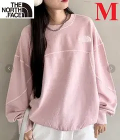 ノースフェイス スウェット トレーナー 長袖 刺繍ロゴ ピンク M K638A