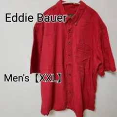 z359 【Eddie Bauer】 半袖シャツ（メンズXXL） レッド