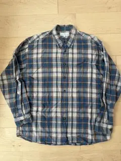 90s ビンテージ marks&spencer チェックコットンシャツ