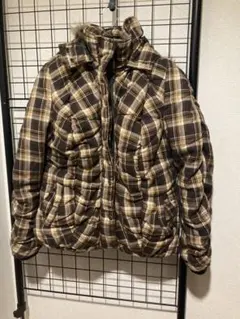 Sky Bomber チェック柄ダウンジャケット