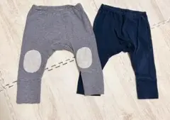 無印良品　ストレッチ天竺編み　サルエルパンツハイハイ期７０～８０　２枚セット