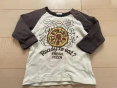【訳あり】ピザデザイン Tシャツ 肩ボタン付き