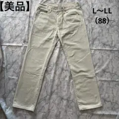 気まぐれセール【美品】メンズ　ベージュパンツ　L〜LL 88