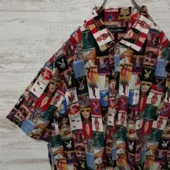 1136【入手困難】プレイボーイ♤総柄　半袖シャツ　即完売モデル　人気　美品のサムネイル