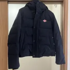 DANTON フード付き ネイビー ダウンジャケット