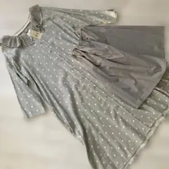 新品 サマンサモスモス ドットプリント レース襟 ワンピース