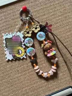 カラフルキャラクターストラップ(送料手数料込)