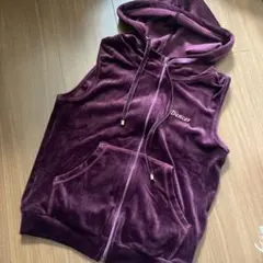 美品 サンシャ ベロア ノースリーブパーカー ジュニア 140〜150