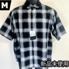 半袖シャツ 新品未使用 オンブレチェック M メンズ キムタク 夏のサムネイル