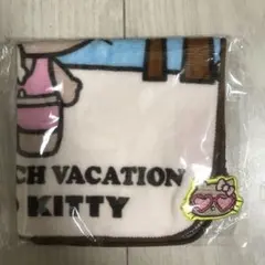 ハローキティ サンリオ　日本限定　沖縄　日焼けキティ タオルハンカチ　新品