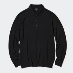 UNIQLO ユニクロ / エクストラファインメリノニットポロシャツ (長袖)
