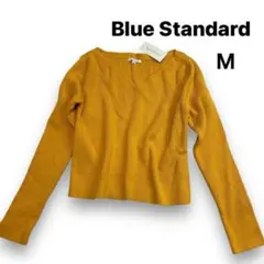 【未使用】ブルースタンダード ハートネックニット マスタード イエローリブ