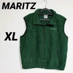 MARITZ グリーン ジップアップベスト フリース【XL】　アメリカ古着
