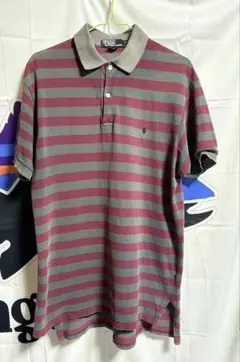 POLO ポロラルフローレン ボーダーポロシャツ　USA製　古着