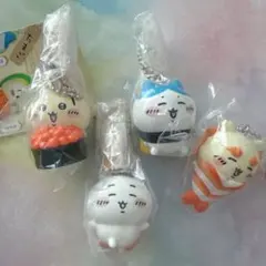 ちいかわ寿司 フィギュアキーホルダー ちいかわ・ハチワレ・うさぎ・シーサー ４点