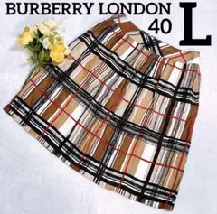 BURBERRY LONDON チェックスカート　メガチェック　シルク　L相当