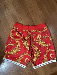 n*3様 supreme NIKE レッド ゴールド装飾 パンツ S