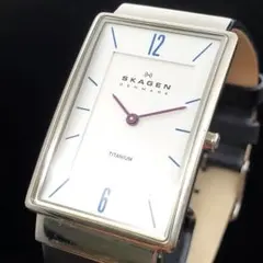 新品電池 SKAGEN メンズ 1000本限定 チタニウム ブルー シルバーのサムネイル