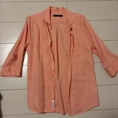 七分袖シャツ オレンジ メンズのサムネイル