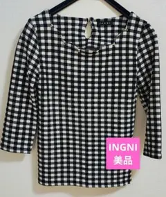 INGNI チェック柄 七分袖トップス