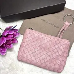 【レア✨】BOTTEGA VENETA イントレチャート コインケース　ピンク