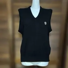 美品♡REXTAR ブリヂストンスポーツ　毛100%黒ベスト メンズ