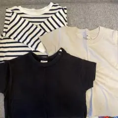 ロンT・Tシャツ　 3枚セット 黒・ベージュ・ストライプ