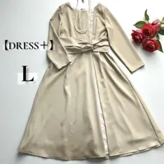 【ドレスプラス】ワンピース　レース　七分袖　入学卒業　セレモニー　オケージョンL