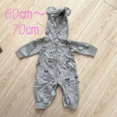 ロンパース60〜70㎝　たぬき柄