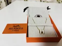 極美品　HERMES Hネックレス ホワイトのサムネイル