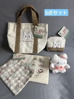 ☆サザエさんさんハンカチ手拭いインナーマスクA5ノート5点セット