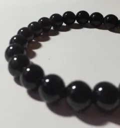 黒のモリオン天然石ブレスレット★８ミリ