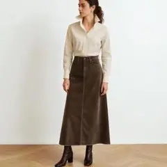 MOTHER マキシ丈 コーデュロイ スカート 27 カットオフ美品 希少カラー