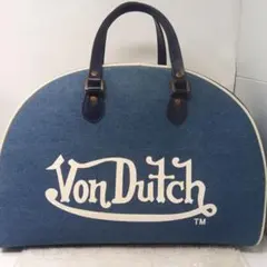 希少 Von Dutch ボンダッチ デニム ボストンバッグ Y2K デカロゴ